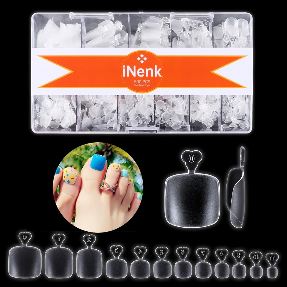 500Pcs Gel x Toe Nail Tips